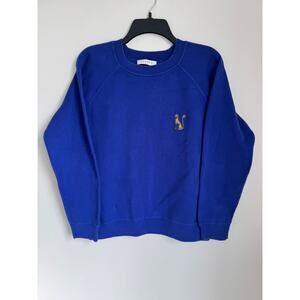 Sandro Paris Sweater Embroidered Leopard Long Sleeve Crewneck